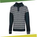 Men's Pullover Sweater, Made of 55% Cotton and 45% Acrylic with Jacquard Print